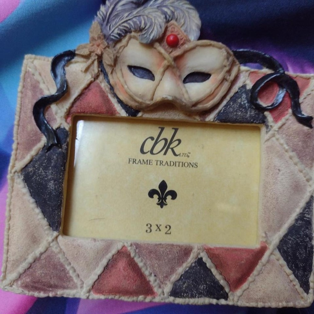 Mardi Gras Masquerade small photo picture frame